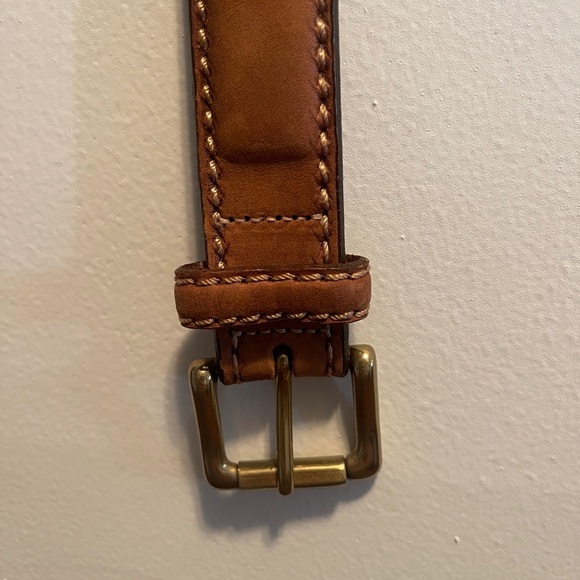 Florsheim Brown genuine Leather Belt with Gold Buckle 44/110 - Picture 1 of 6